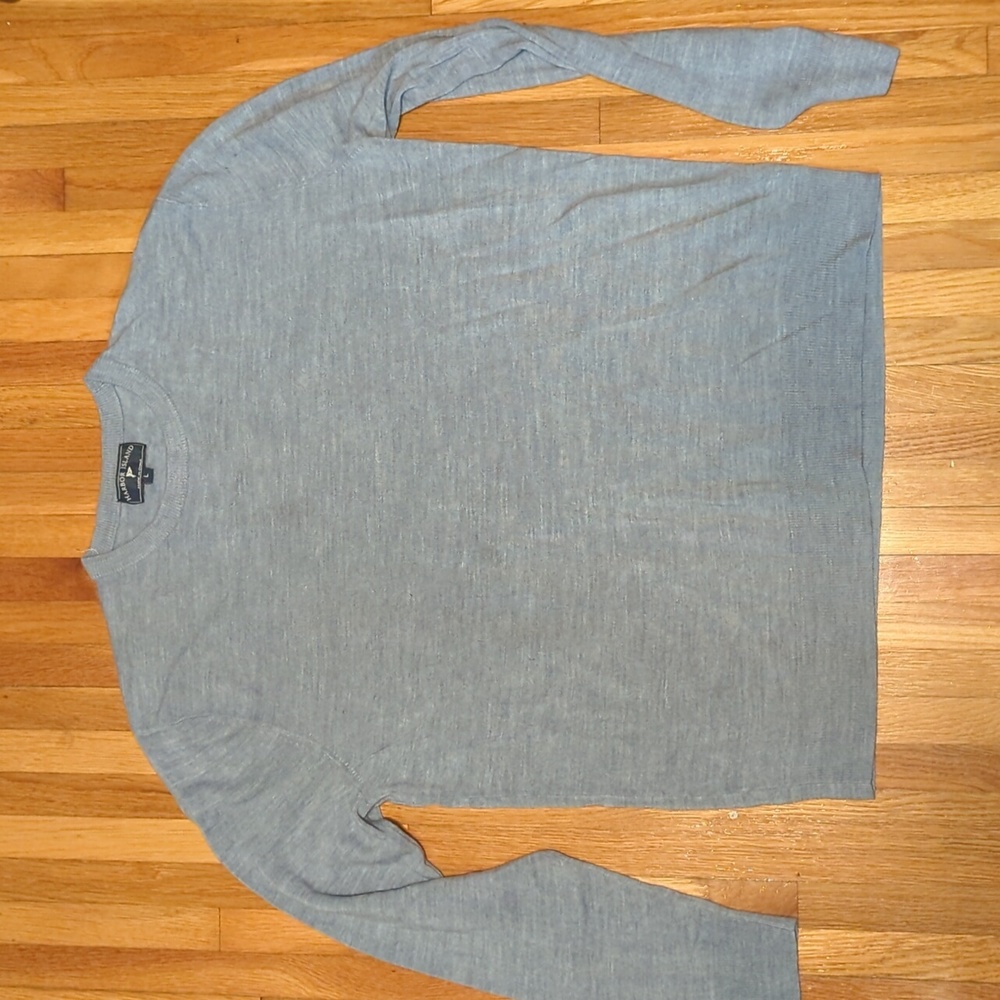 Large Gray Harbor Island crew neck sweater
